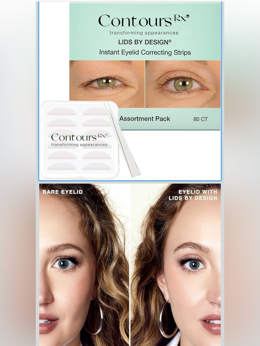 Contours eyelid strips NIB assorted 80ct